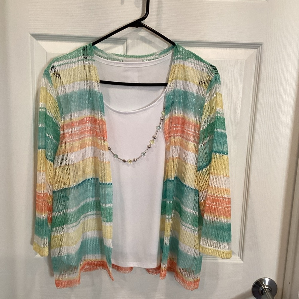 Alfred Dunner ladies 2 piece jacket and tank